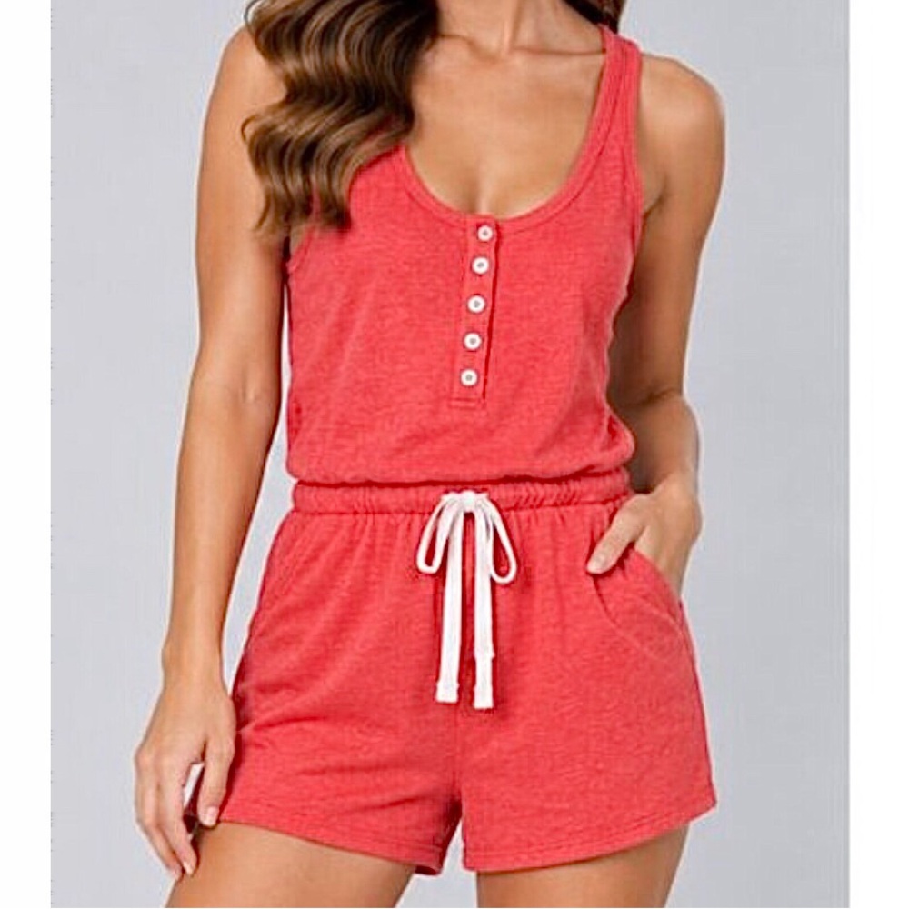 Aerie - Acid Wash Racerback Romper